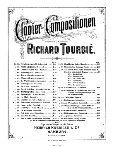 Tourbié - Tausendschön - Score