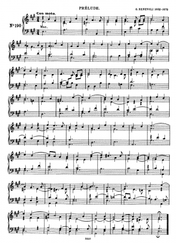 Benevoli - Prelude in E mixolydian - Score