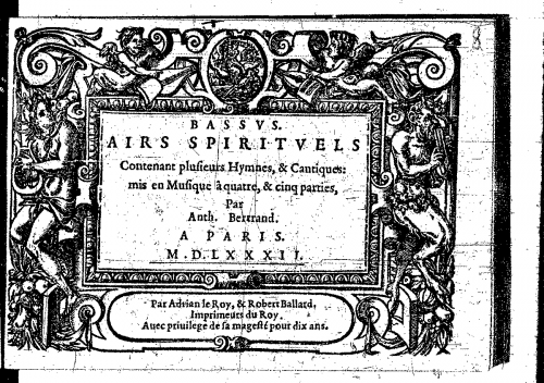 Bertrand - Airs spirituels - Bassus & Quintus