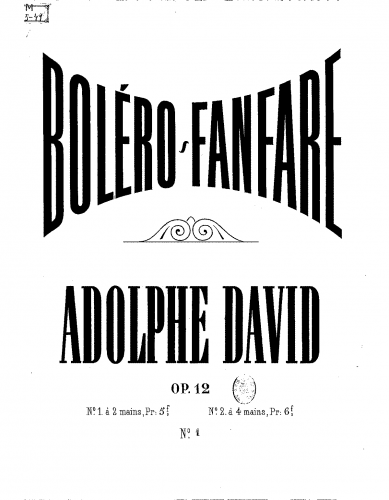 David - Boléro fanfare - Score