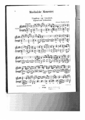 Haarklou - Musikalske Momenter - Score