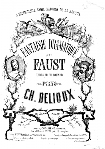 Delioux - Fantaisie Dramatique sur 'Faust' - Score