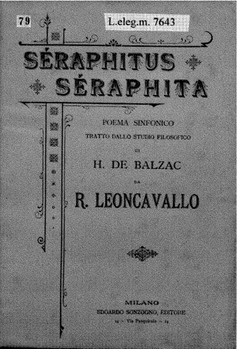 Leoncavallo - Séraphitus Séraphita - Program accompanying orchestral work