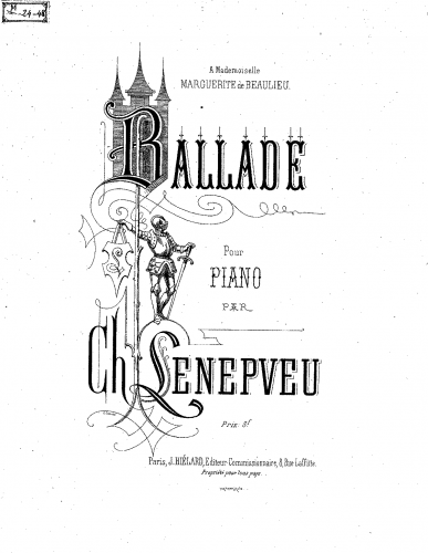 Lenepveu - Ballade - Score