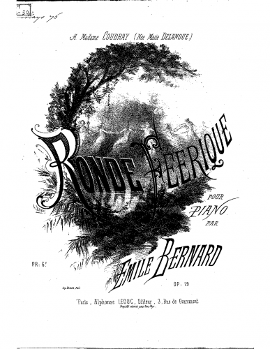 Bernard - Ronde féerique - Piano Score - Score