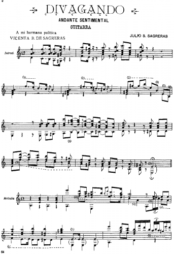 Sagreras - Divagando - Score