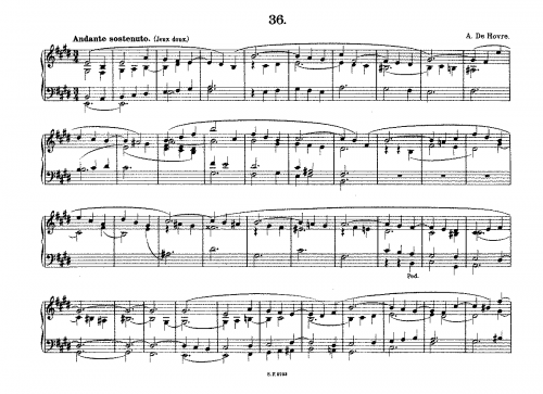De Hovre - Prelude in E major - Score