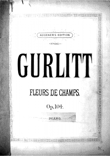 Gurlitt - Fleurs de Champs Op. 104 - Score
