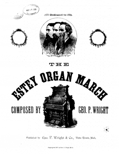 Wright - The Estey Organ March - Score