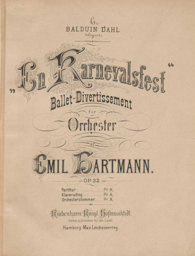 Hartmann - En Karnevalsfest - Score