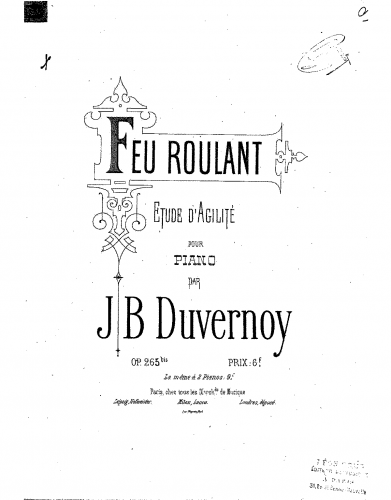 Duvernoy - Schule des Anschlags - Score