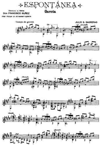 Sagreras - Espontánea - Score