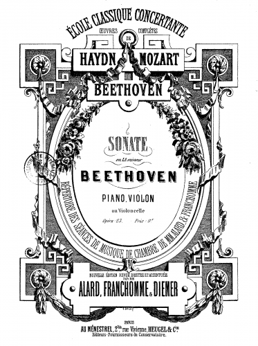 Beethoven - Violin Sonata No. 4 in A minor - For Cello and Piano (Franchomme)