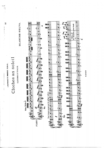 Selva - Cloches au soleil - Score