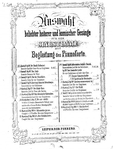Genée - Der Musikenthusiast - Score