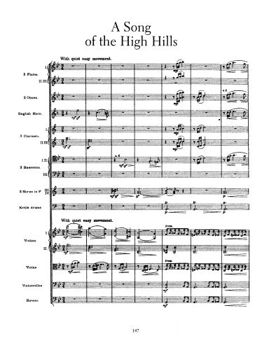 Delius - A Song of the High Hills - Score