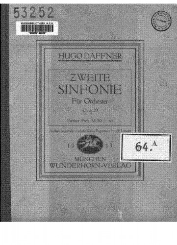 Daffner - Symphony No. 2 - Score