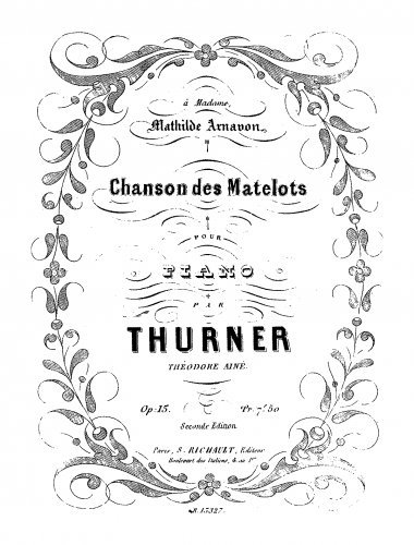 Thurner - Chanson des matelots - Score