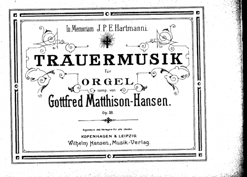 Matthison-Hansen - Trauermusik - Score