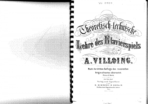 Villoing - Theoretisch-technische Lehre des Klavierspiels - Complete Text