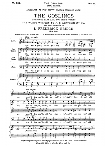 Bridge - The Goslings - Score