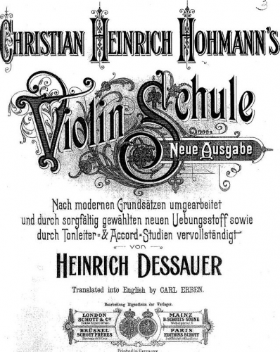 Hohmann - Violin School - Selected Extracts