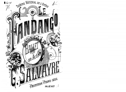 Salvayre - Le fandango - For Piano solo (Salvayre) - Score