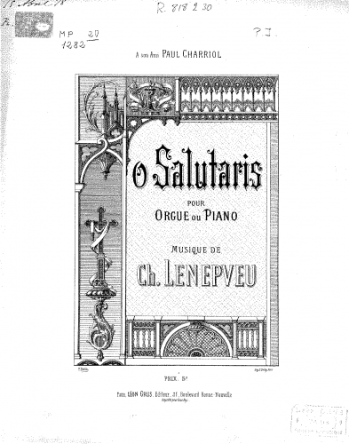 Lenepveu - O Salutaris - Score