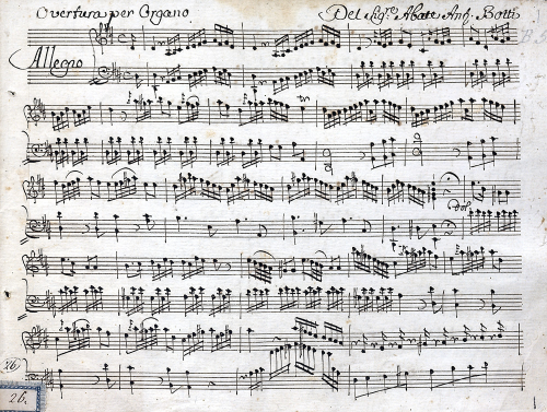 Botti - Overture for Organ - Score