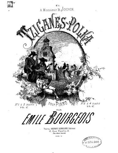 Bourgeois - Tziganes-polka - Piano Score - Score