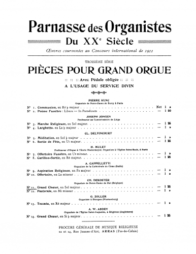 De Koster - Grand Choeur - Score