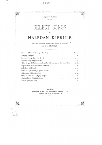 Kjerulf - Select Songs - Score