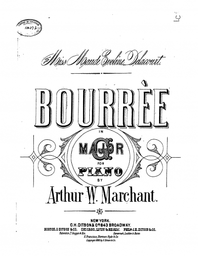 Marchant - Bourrée in G major - Score