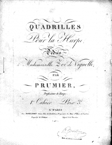 Prumier - Quadrilles - Book 1
