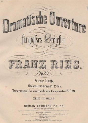 Ries - Dramatische Ouverture - Score