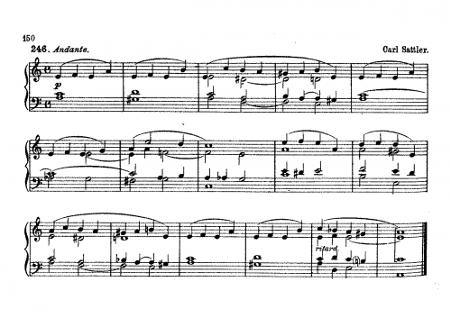 Sattler - Prelude in A minor - Score