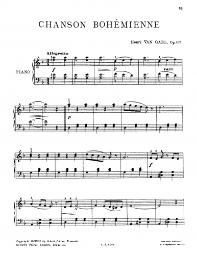 Gael - Chanson bohémienne - Score
