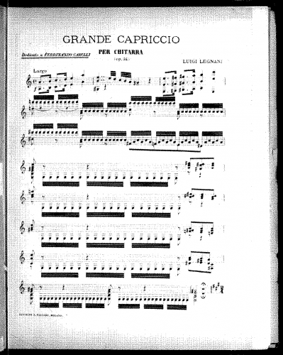 Legnani - Grande capriccio - Score