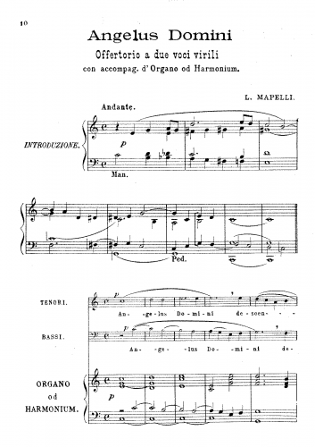 Mapelli - Angelus Domini descendit - Vocal Score