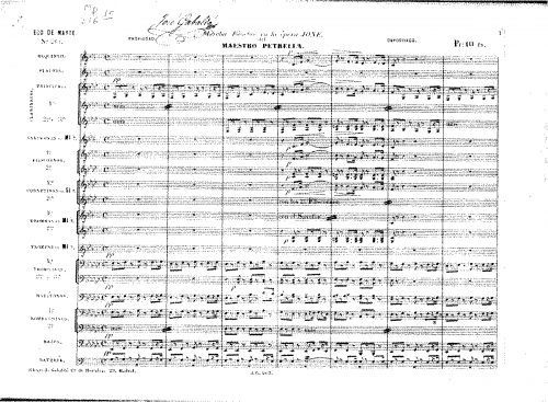 Petrella - Jone, o L'ultimo giorno di Pompei - Marche funèbre (Act IV) For Military Band - Score