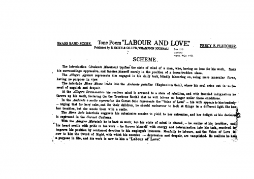 Fletcher - Labour And Love - Score