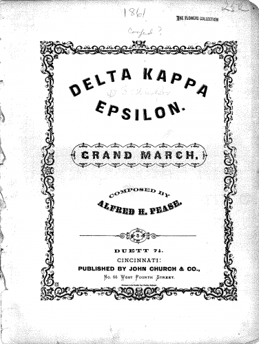 Pease - Delta Kappa Epsilon March - Score