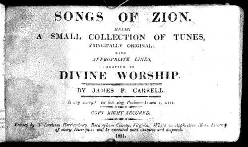 Carrell - Songs of Zion - Score