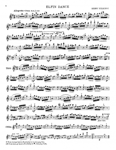 Tolhurst - 2 Compositions - Scores and Parts - 2. Elfin Dance