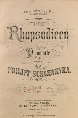 Scharwenka - 2 Rhapsodieen - 1. Rhapsodie in B minor