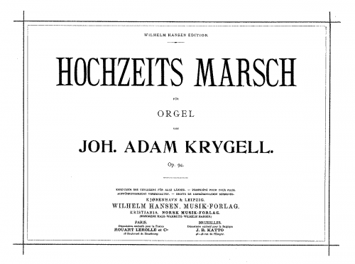 Krygell - Bryllupsmarch - Score