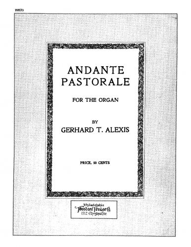 Alexis - Andante Pastorale - Score