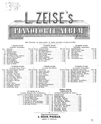 Zeise - Pianoforte-Album - Vol 3 complete