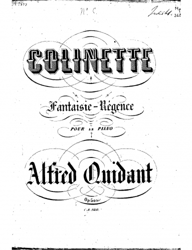 Quidant - Colinette - Score