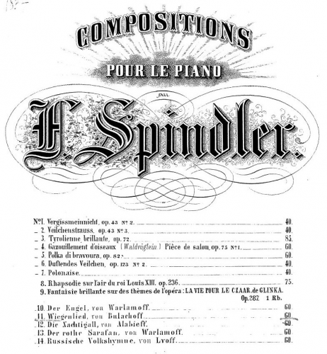 Spindler - Album beliebter russischer Romanzen - 5. Wiegenlied von Bulachoff.